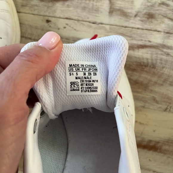 Red and white Adidas Stan Smith - EUC - Picture 2 of 6